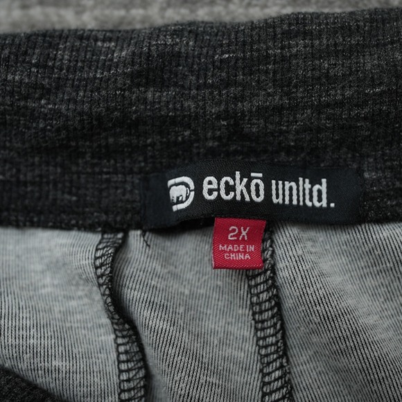 Ecko Unltd Men's Dark Gray Jogger Pants Vintage Sweatpants Cotton Polyester 2XL - Picture 3 of 12